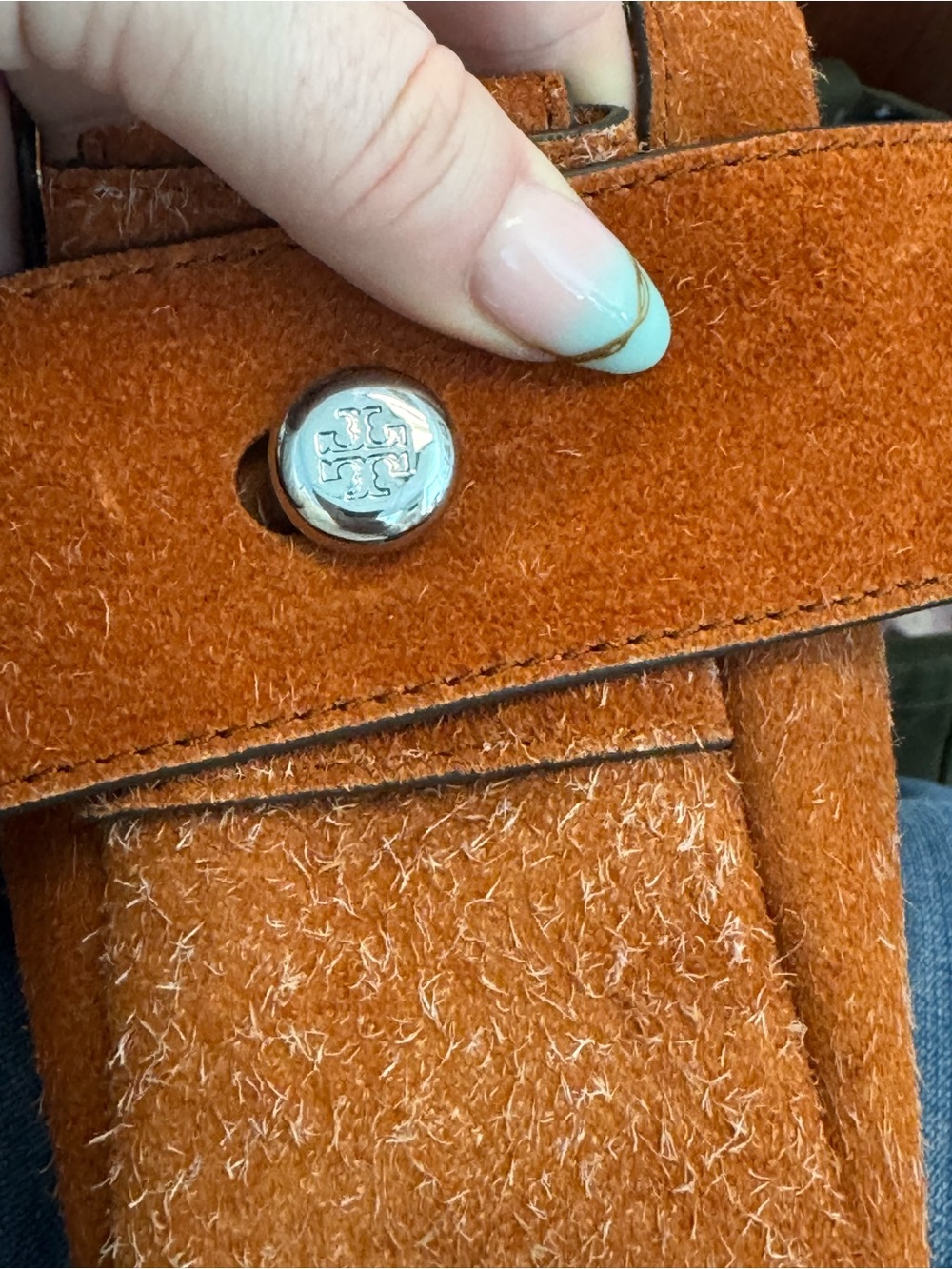 Tory Burch Small Romy Brushed Suede Shoulder Bag - Picture 7 of 7